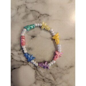 Vintage Mermaid Beaded Stretch Bracelet Multicolor Collectible Jewelry